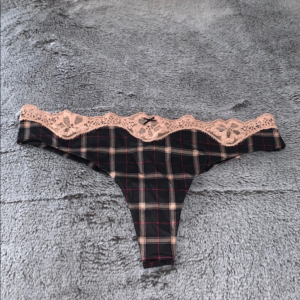 Lace and Satin Thong